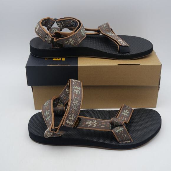 NEW Teva Men's 10 Universal Original Sandals Gecko Bracken Brown - Picture 5 of 11